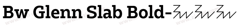 Bw Glenn Slab Bold字体转换